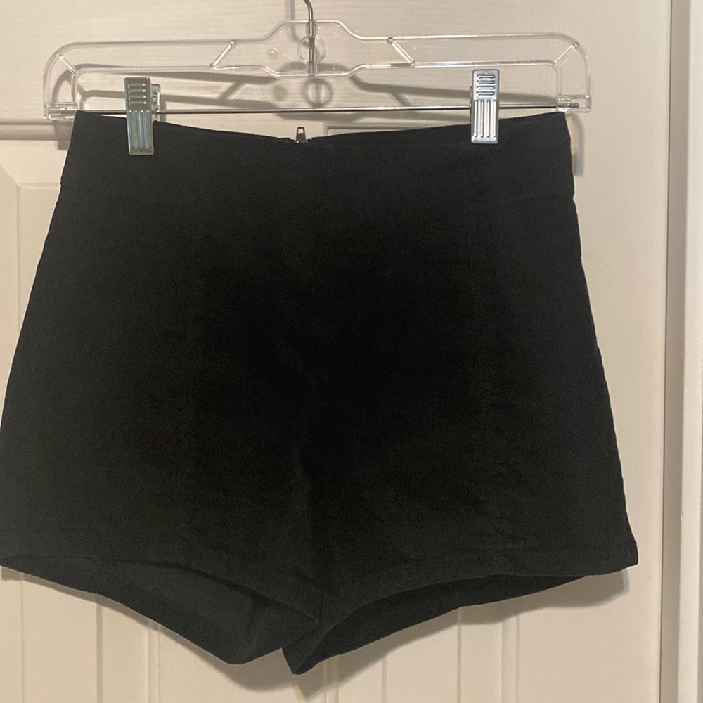 Black high rise shorts